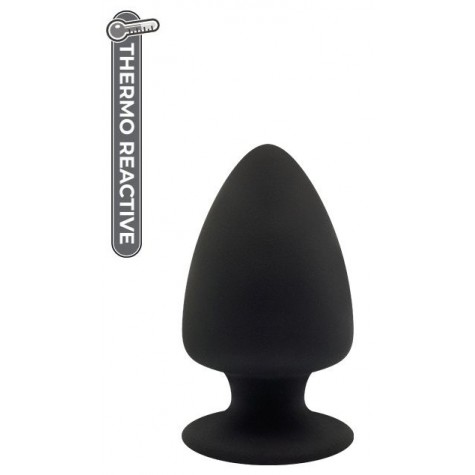 Черная анальная пробка PREMIUM SILICONE PLUG L - 13 см.