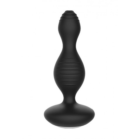 Чёрная анальная пробка с электростимуляцией E-Stimulation Vibrating Buttplug - 14 см.