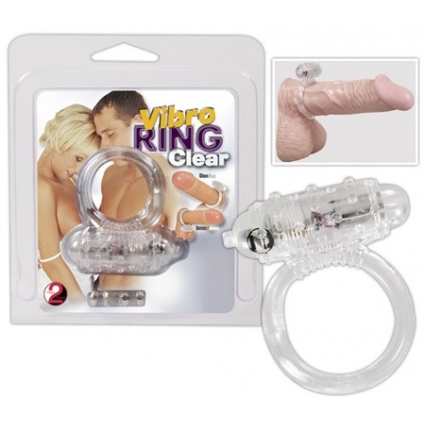 Прозрачное эрекционное виброкольцо Vibro Ring Clear