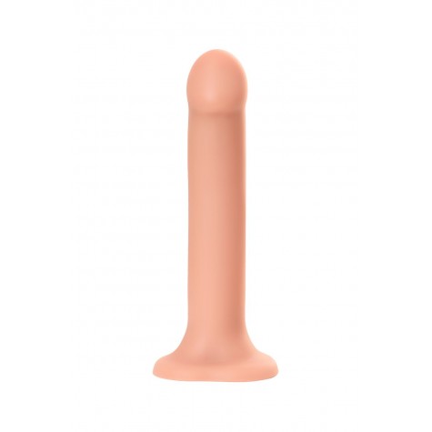 Телесный фаллос на присоске Silicone Bendable Dildo XL - 20 см.