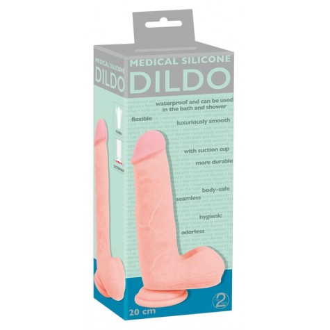 Фаллоимитатор Medical Silicone Dildo - 20 см.