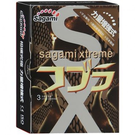 Суженные к основанию презервативы Sagami Xtreme COBRA - 3 шт.