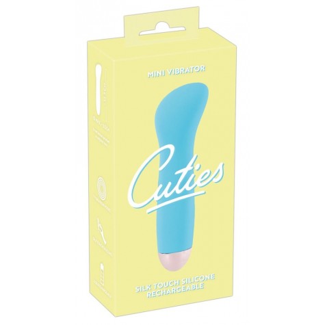 Голубой мини-вибратор Cuties Mini - 12,9 см.